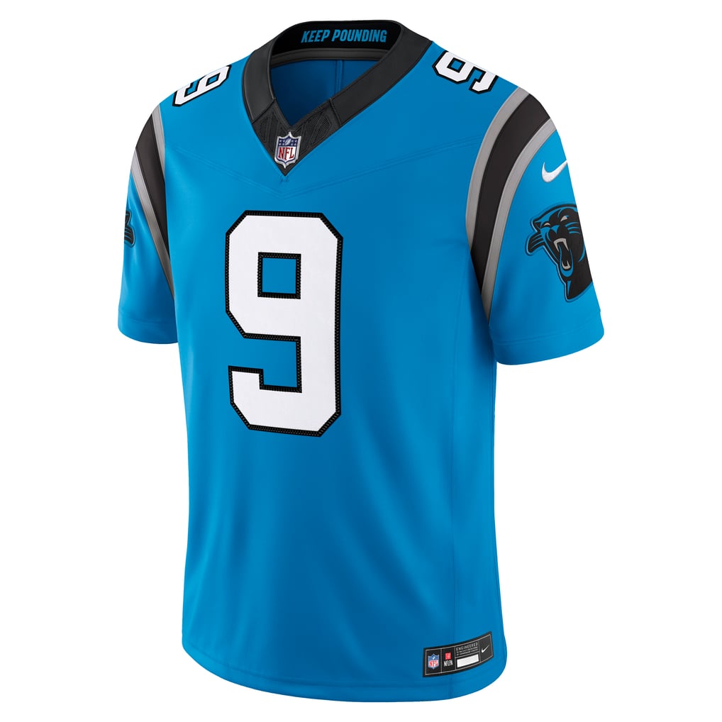Men's Carolina Panthers Bryce Young Nike Blue Alternate Vapor F.U.S.E. Stitched Limited Jersey - Image 3