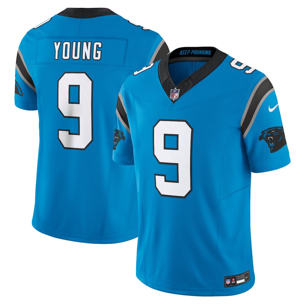 Men's Carolina Panthers Bryce Young Nike Blue Vapor F.U.S.E. Limited Jersey - Image 1