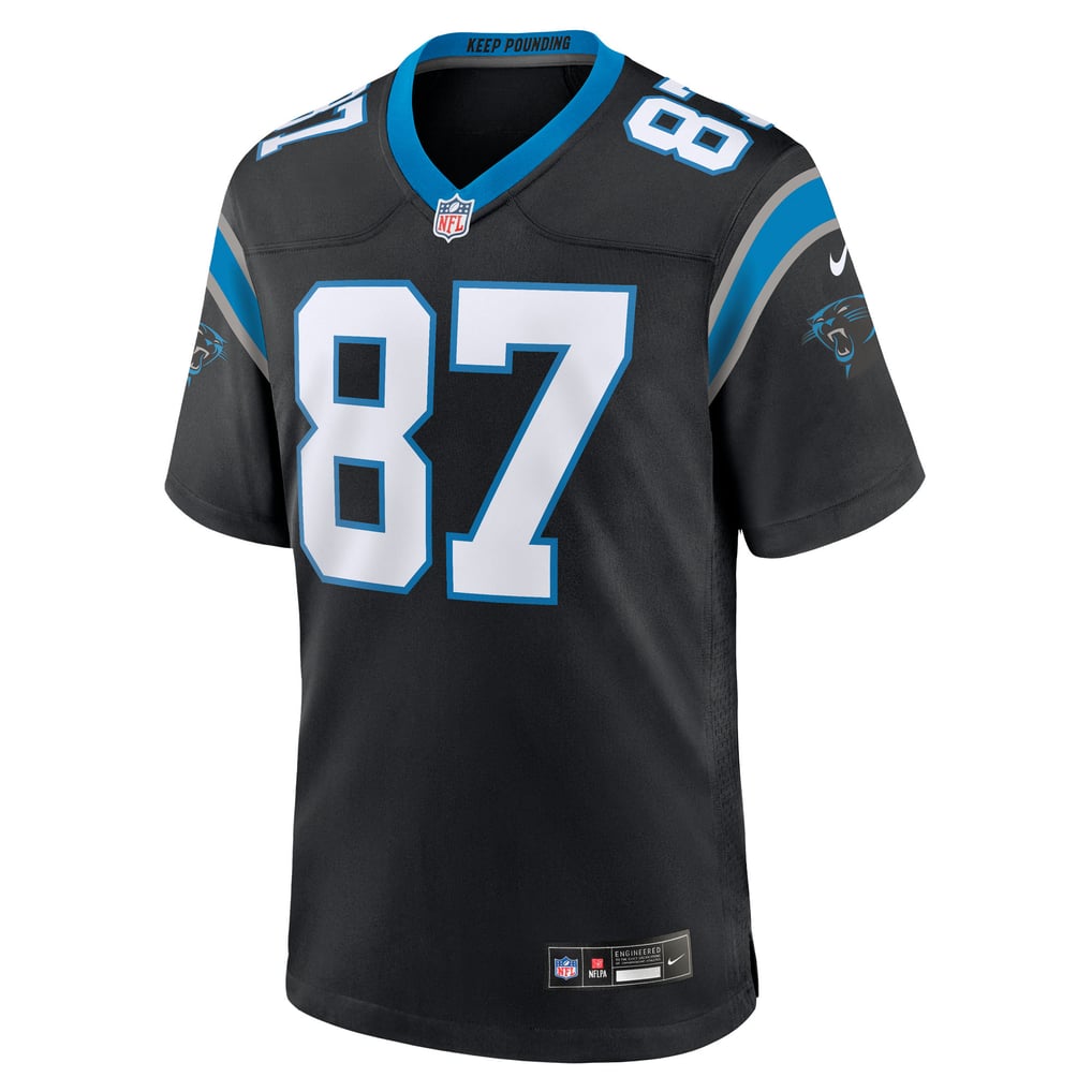 Men's Carolina Panthers Brycen Tremayne Nike Black Team Game Jersey - Image 3