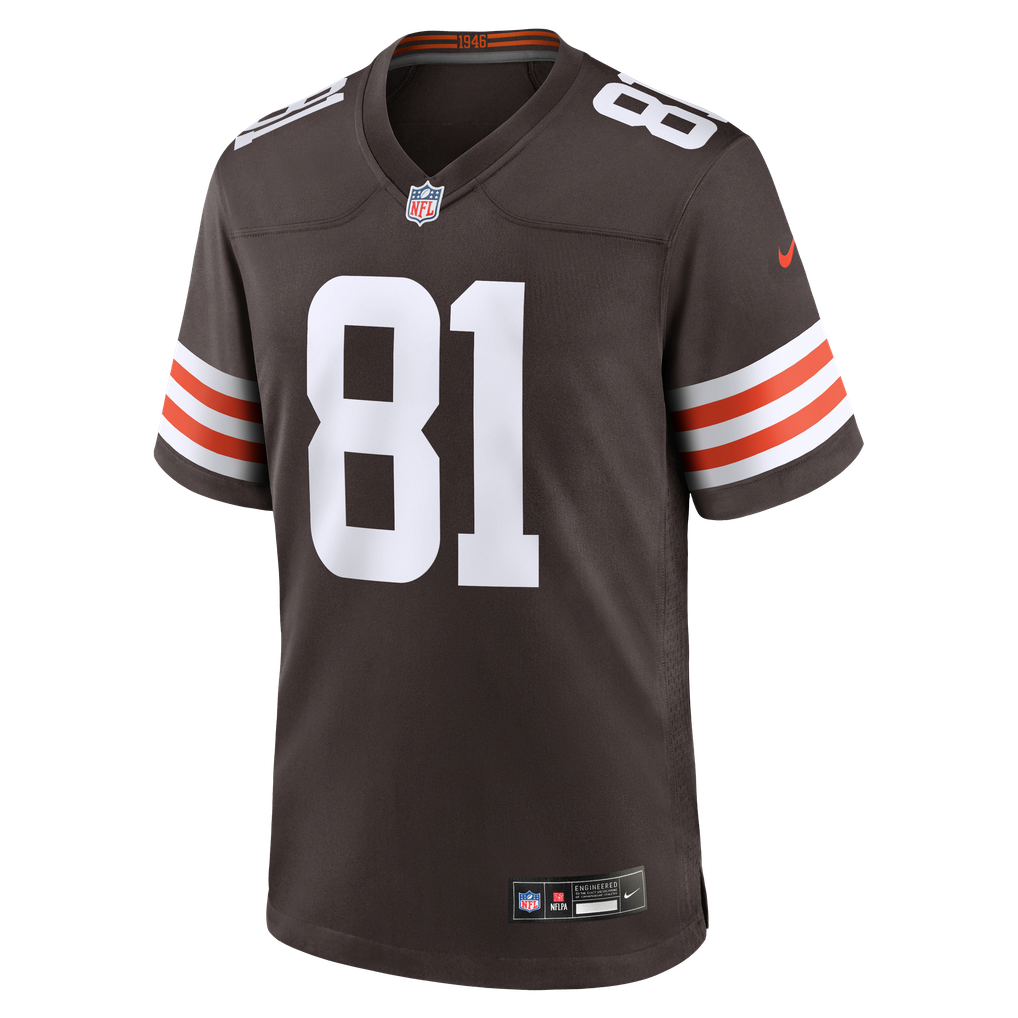 Men's Cleveland Browns Bub Means Nike Brown Team Game Jersey - Image 5