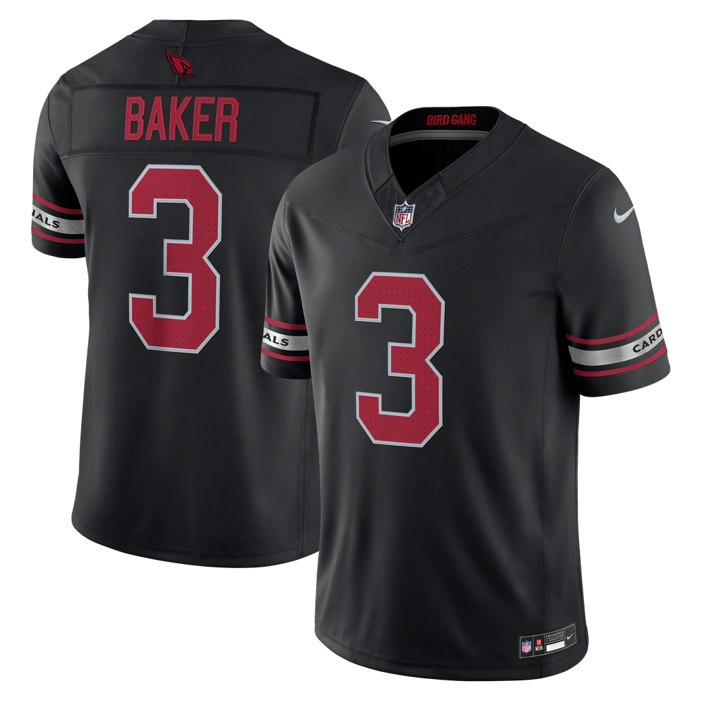 Men's Arizona Cardinals Budda Baker Nike Black Alternate Vapor F.U.S.E. Stitched Limited Jersey - Image 2