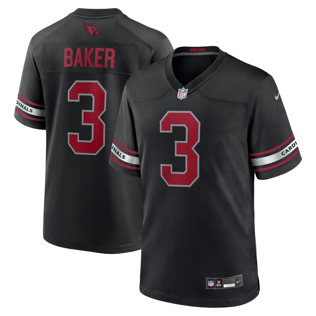 Men's Arizona Cardinals Budda Baker Nike Black Game Jersey - Image 2