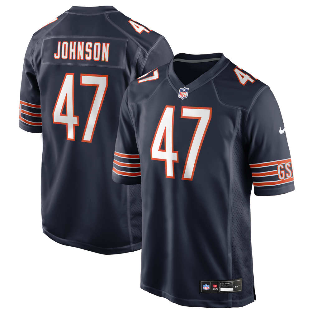 Men's Chicago Bears Buddy Johnson Nike Navy Team Game Jersey - Image 2