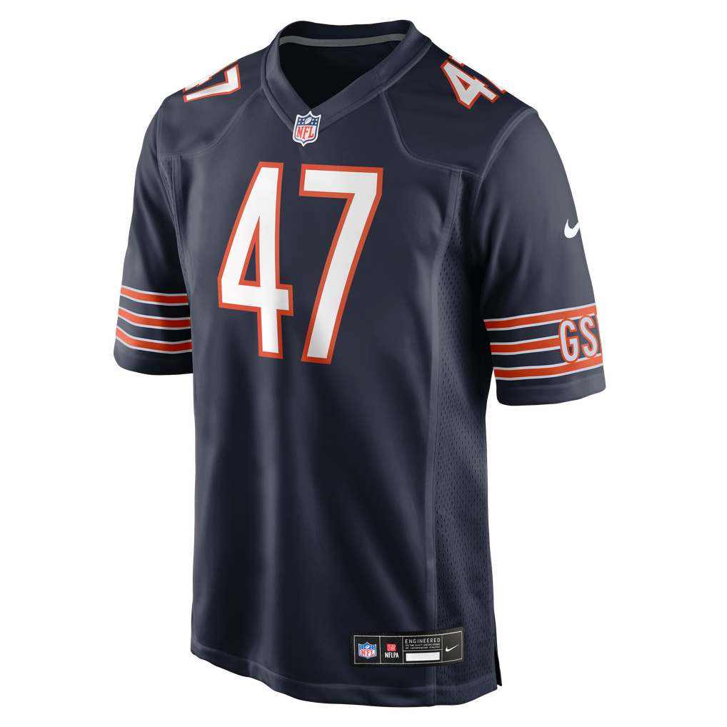 Men's Chicago Bears Buddy Johnson Nike Navy Team Game Jersey - Image 5