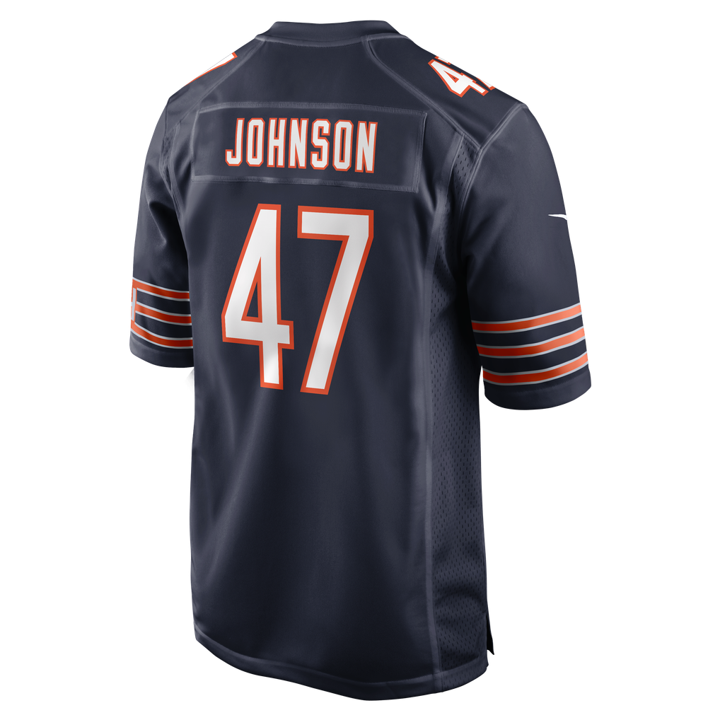 Men's Chicago Bears Buddy Johnson Nike Navy Team Game Jersey - Image 6