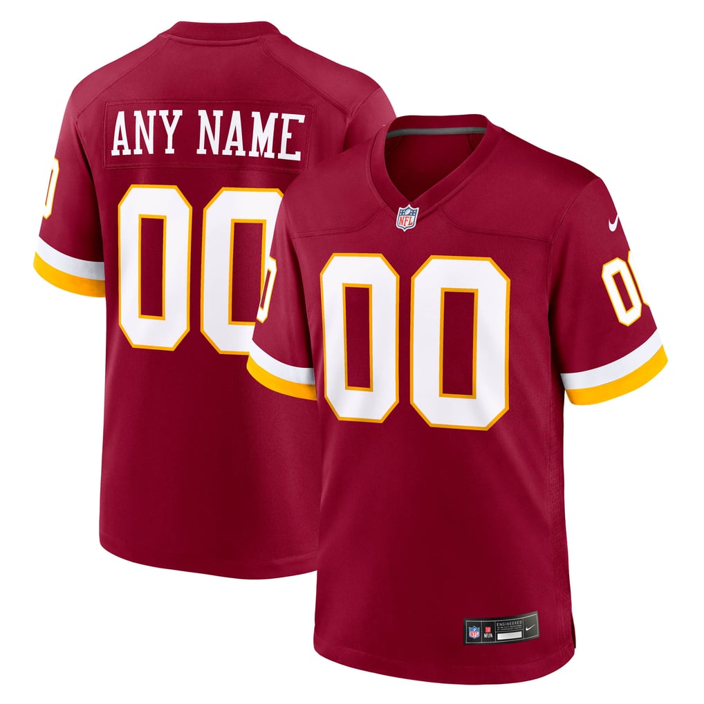 Men's Washington Commanders Nike Burgundy Custom Game Jersey - Image 1