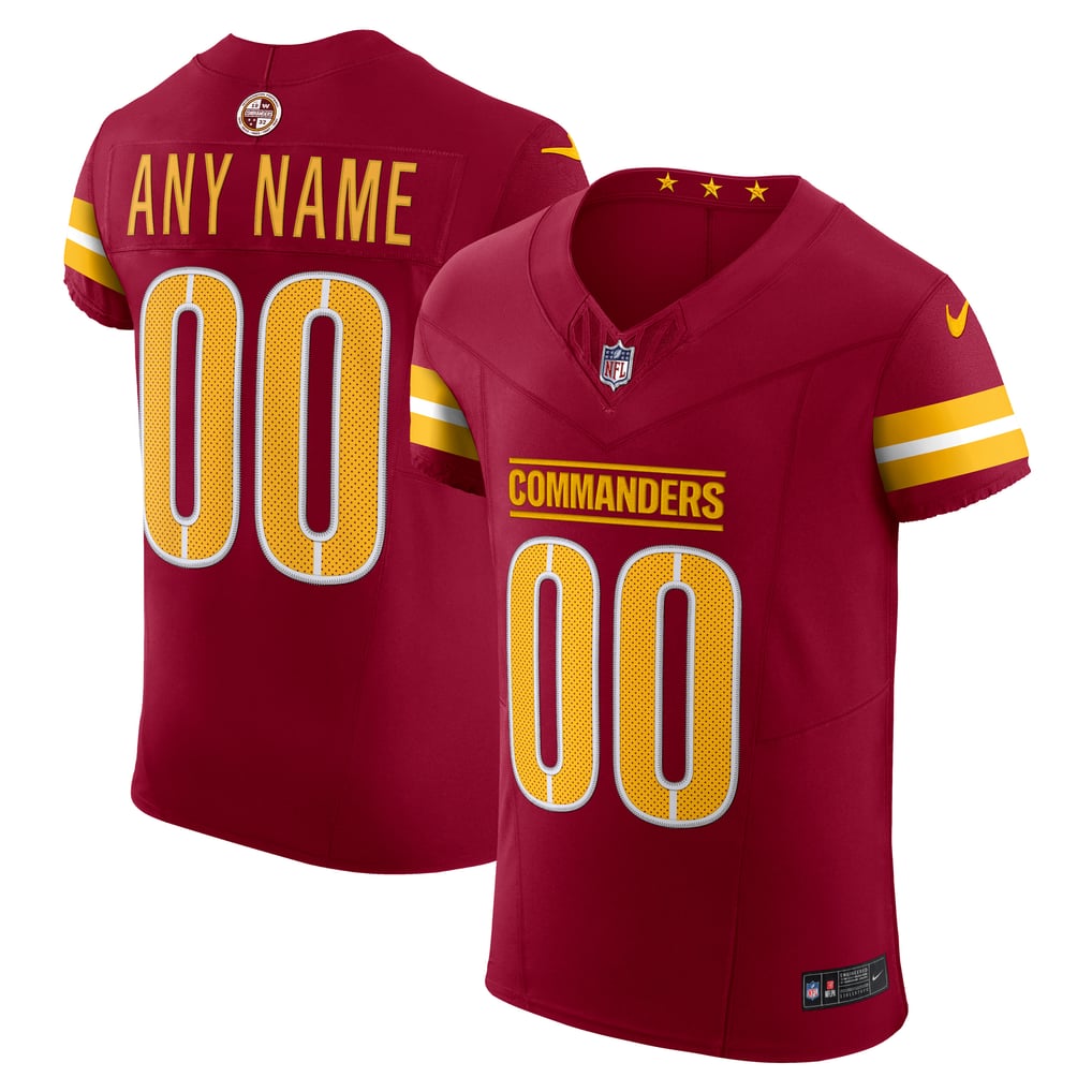 Men's Washington Commanders Nike  Burgundy Team Vapor F.U.S.E. Elite Custom Jersey - Image 1