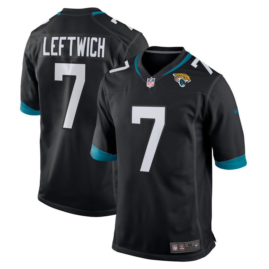 Men's Jacksonville Jaguars Byron Leftwich Nike Black Retired Player Alternate Game Jersey - Image 2