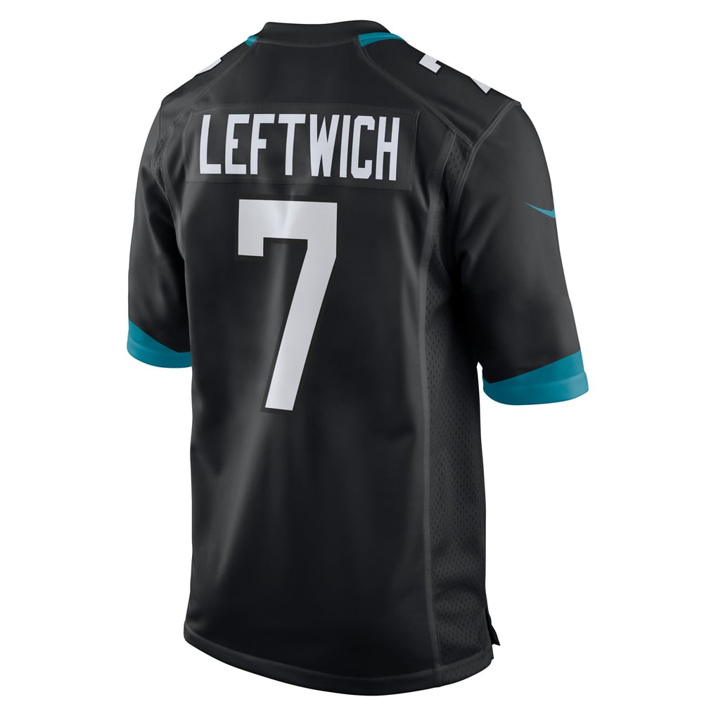 Men's Jacksonville Jaguars Byron Leftwich Nike Black Retired Player Alternate Game Jersey - Image 4