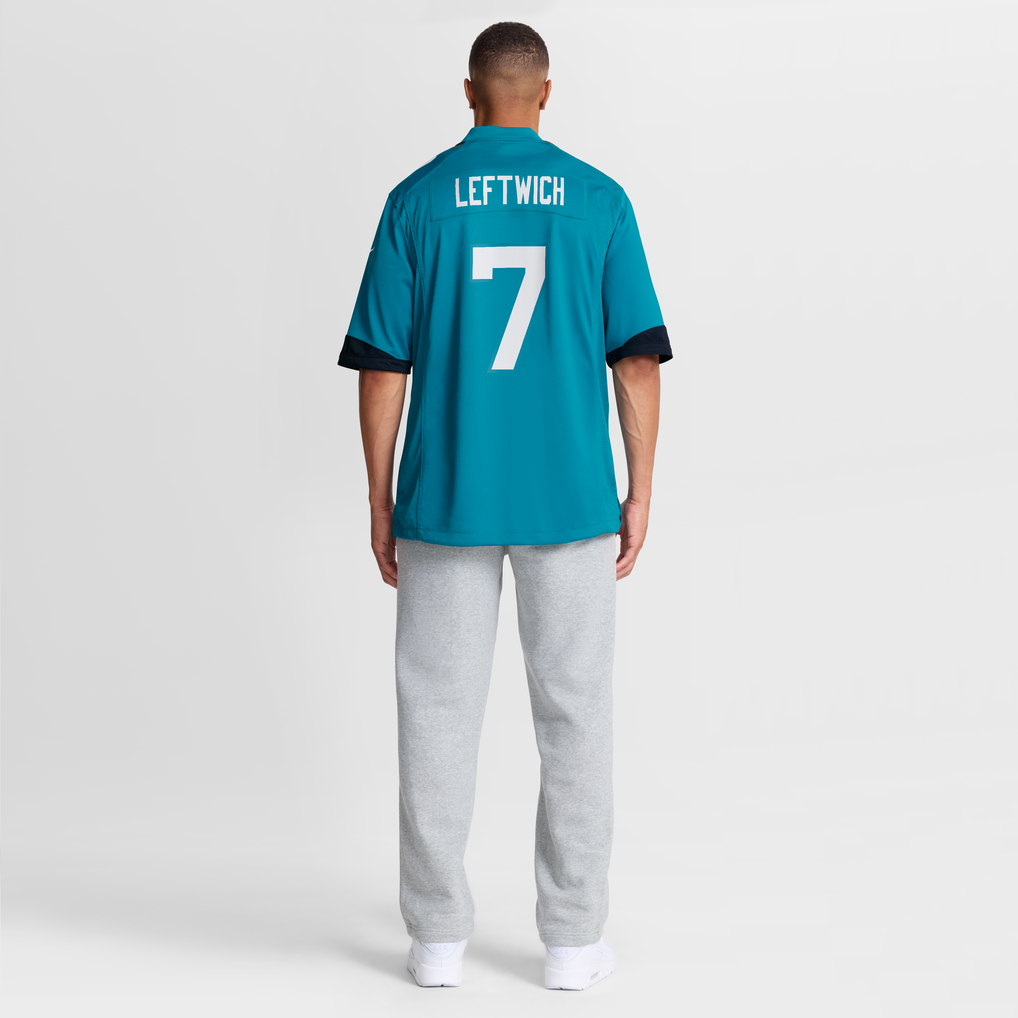 Men's Jacksonville Jaguars Byron Leftwich Nike Teal Retired Player Game Jersey - Image 9