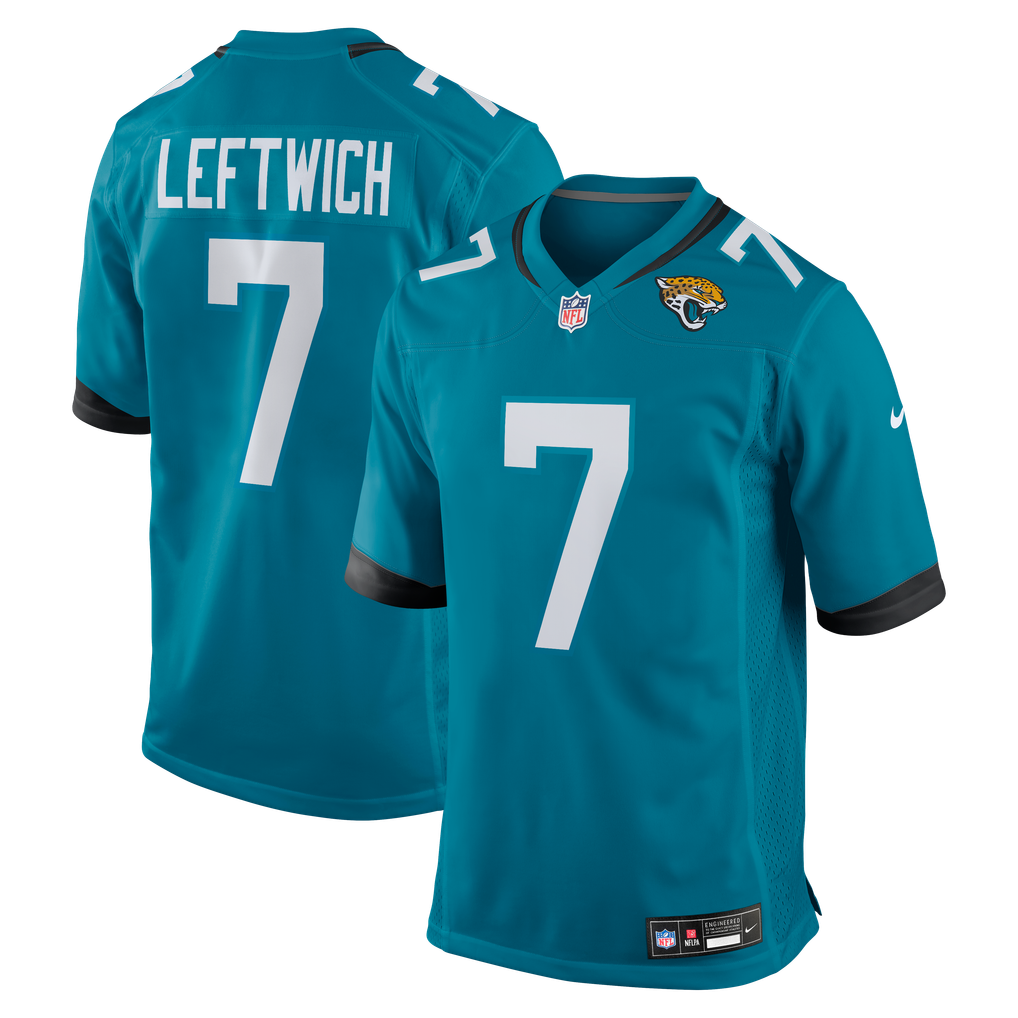 Men's Jacksonville Jaguars Byron Leftwich Nike Teal Retired Player Game Jersey - Image 2