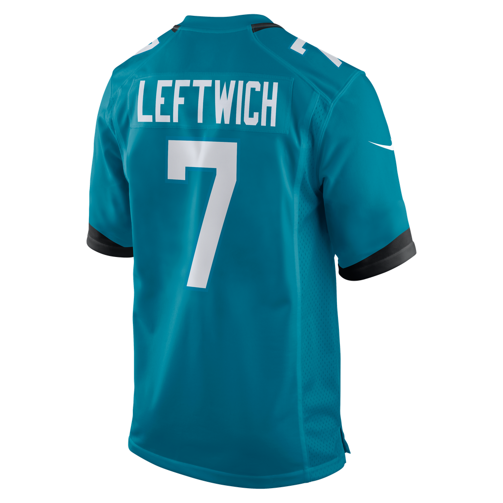 Men's Jacksonville Jaguars Byron Leftwich Nike Teal Retired Player Game Jersey - Image 4
