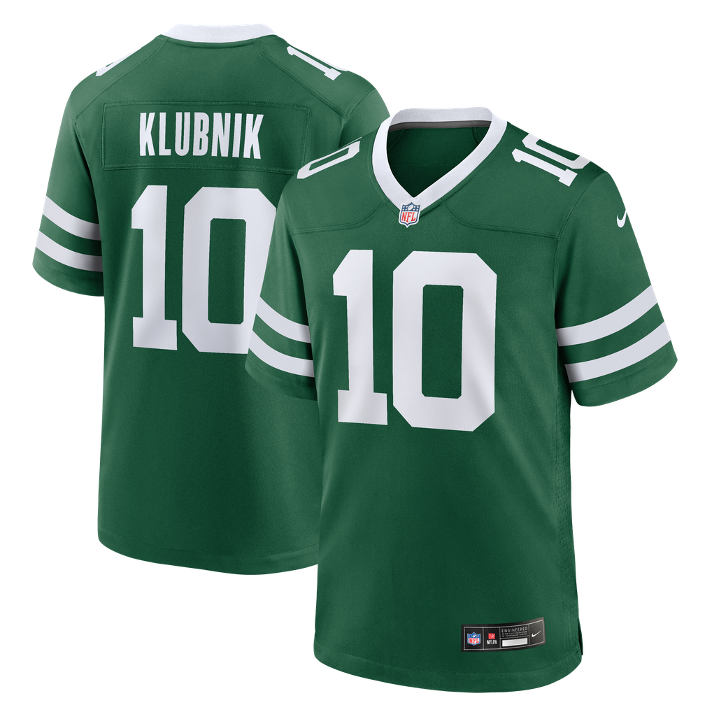 Men's New York Jets Cade Klubnik Nike Legacy Green Team Game Jersey - Image 1