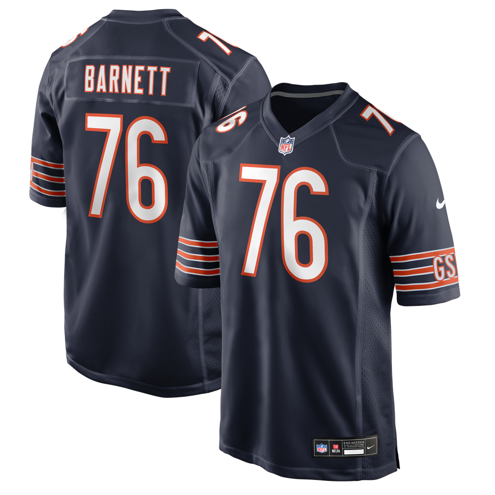 Men's Chicago Bears Caden Barnett Nike Navy Team Game Jersey - Image 1