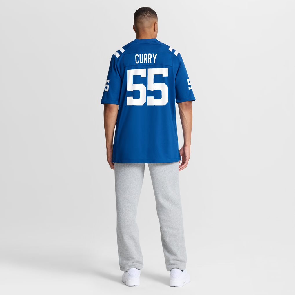 Men's Indianapolis Colts Caden Curry Nike Royal Team Game Jersey - Image 4