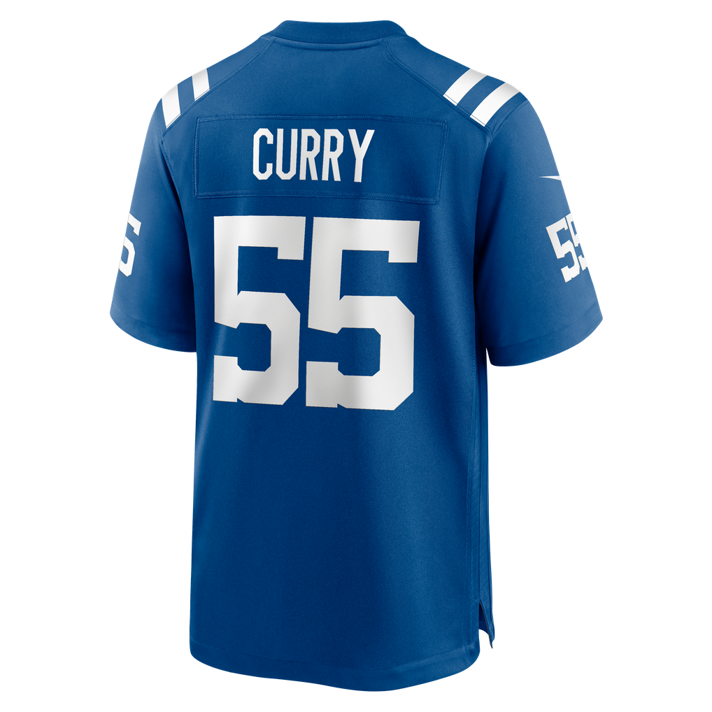 Men's Indianapolis Colts Caden Curry Nike Royal Team Game Jersey - Image 6
