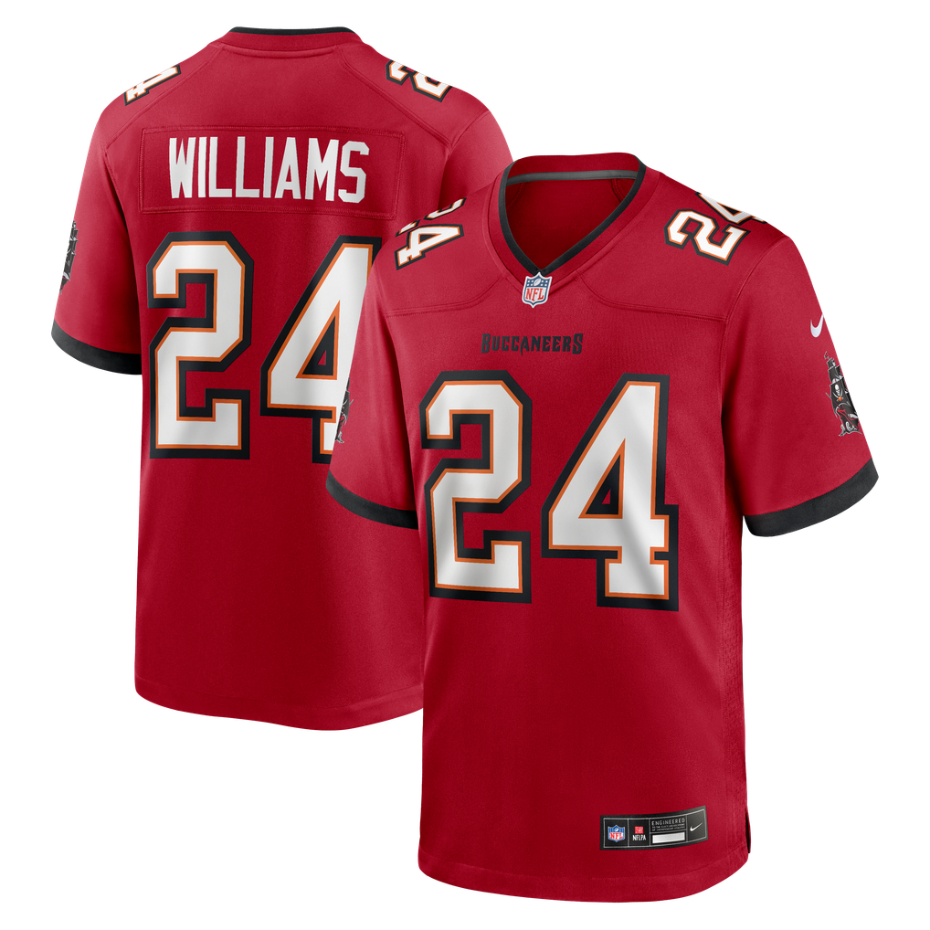 Men's Tampa Bay Buccaneers Cadillac Williams Nike Red Game Retired Player Jersey - Image 2