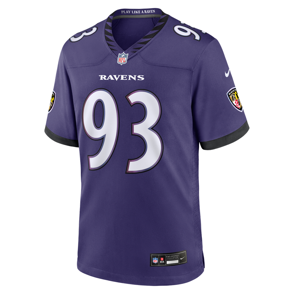 Men's Baltimore Ravens Calais Campbell Nike Purple Team Game Jersey