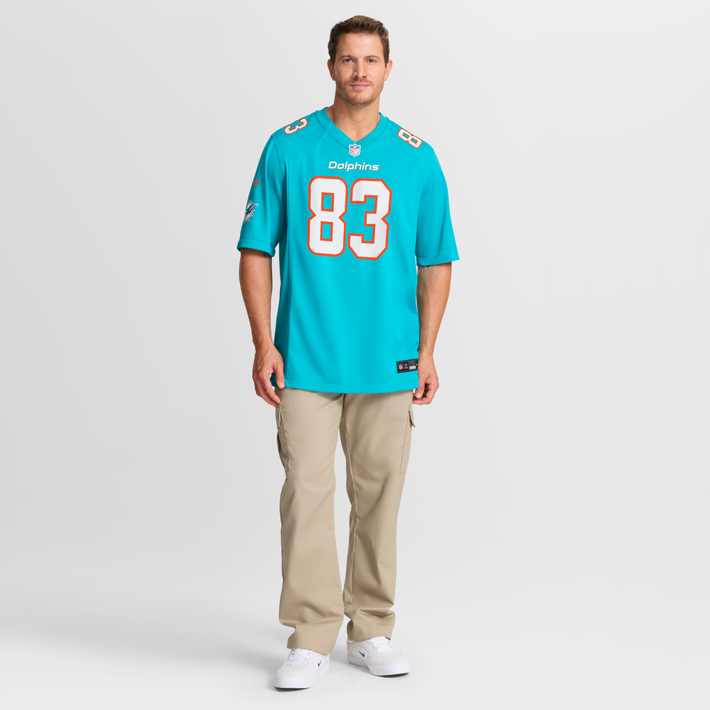 Men's Miami Dolphins Caleb Murphy Nike Aqua Team Game Jersey - Image 3