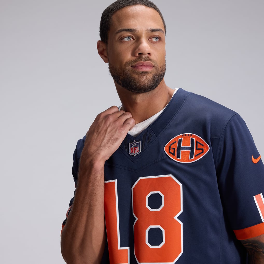 Men's Chicago Bears Caleb Williams Nike Navy 2026 Rivalries Collection Stitched Limited Jersey - Image 10