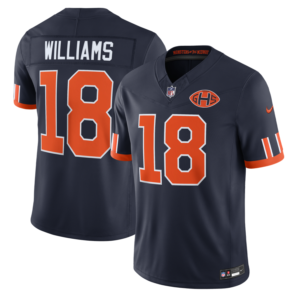Men's Chicago Bears Caleb Williams Nike Navy 2026 Rivalries Collection Stitched Limited Jersey - Image 1