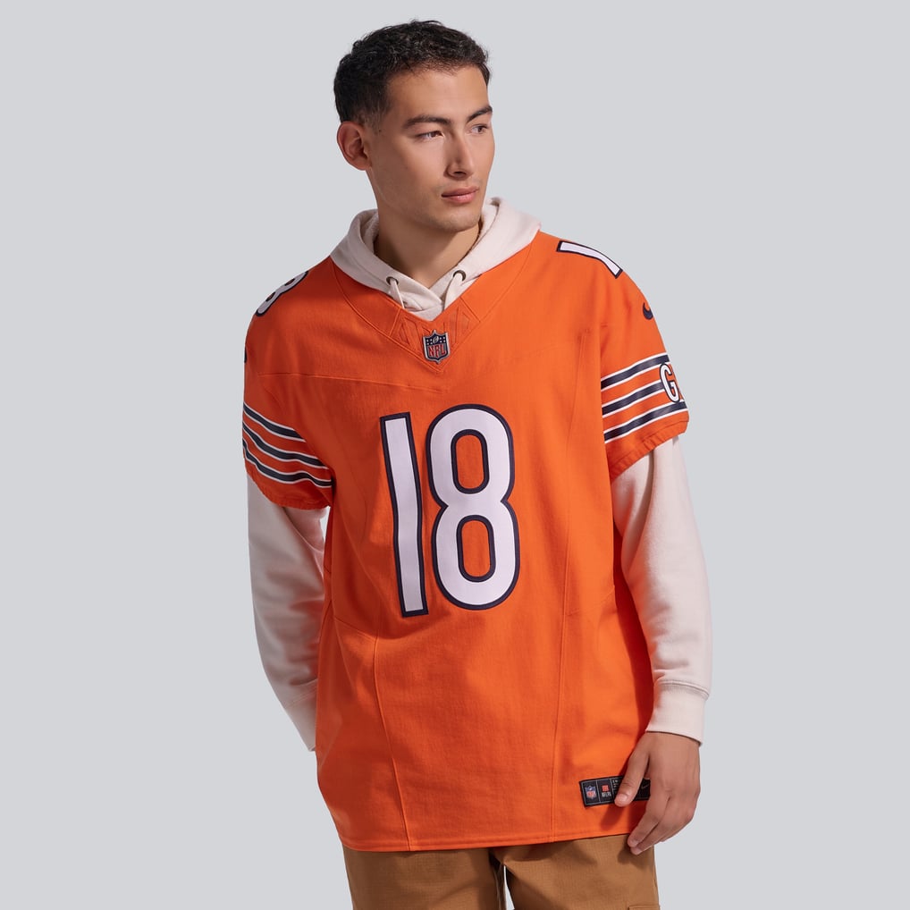 Men's Chicago Bears Caleb Williams Nike Orange Alternate Vapor F.U.S.E. Elite Jersey - Image 3