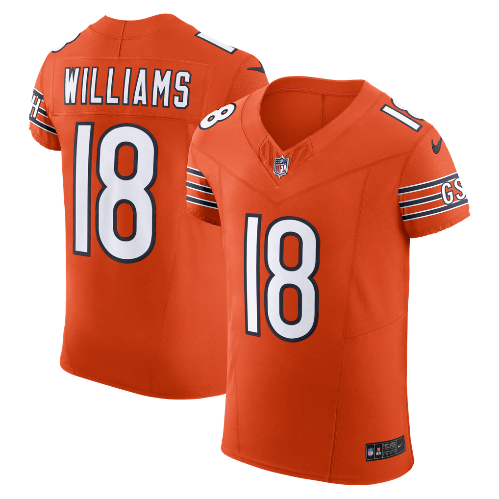 Men's Chicago Bears Caleb Williams Nike Orange Alternate Vapor F.U.S.E. Elite Jersey - Image 1
