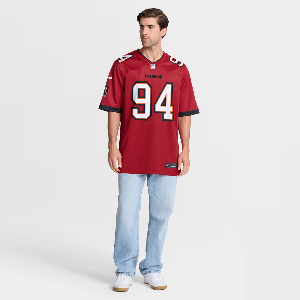 Men's Tampa Bay Buccaneers Calijah Kancey Nike Red  Game Jersey - Image 8