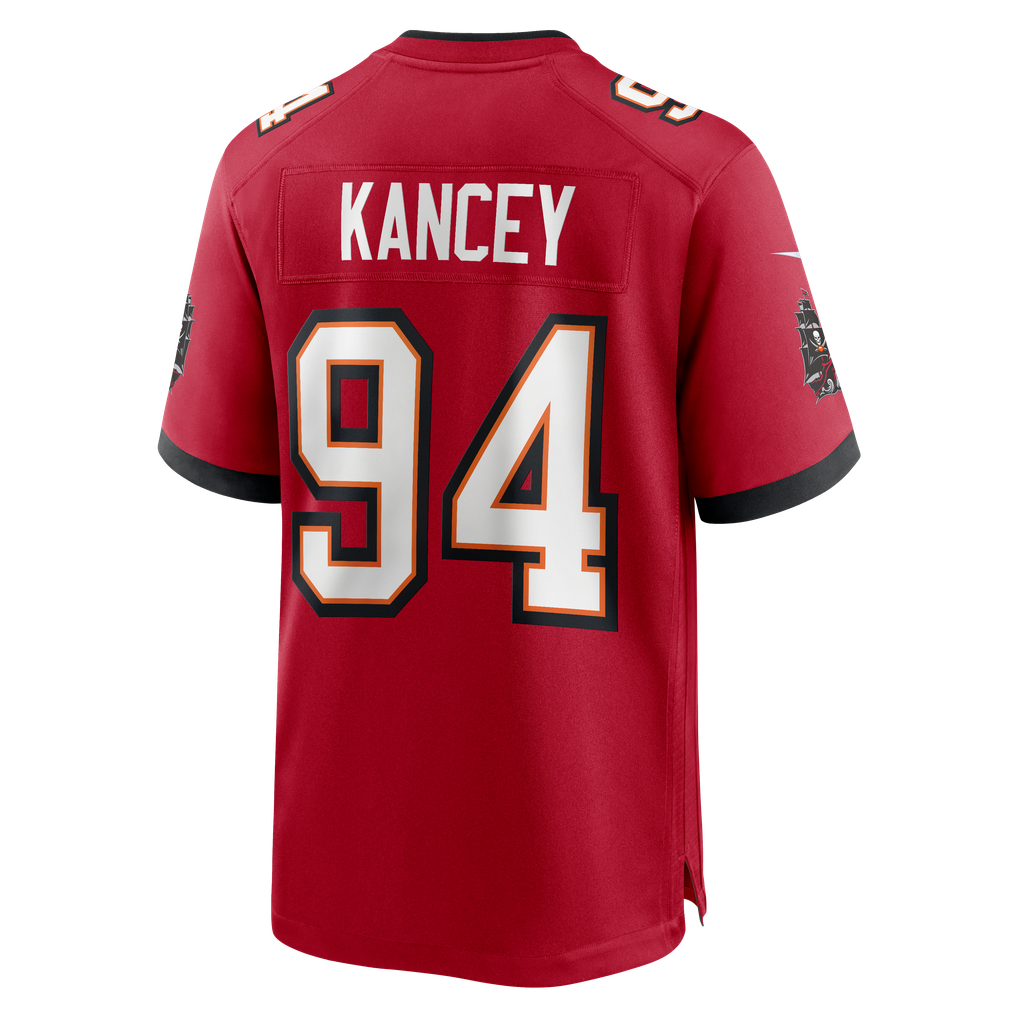 Men's Tampa Bay Buccaneers Calijah Kancey Nike Red  Game Jersey - Image 4
