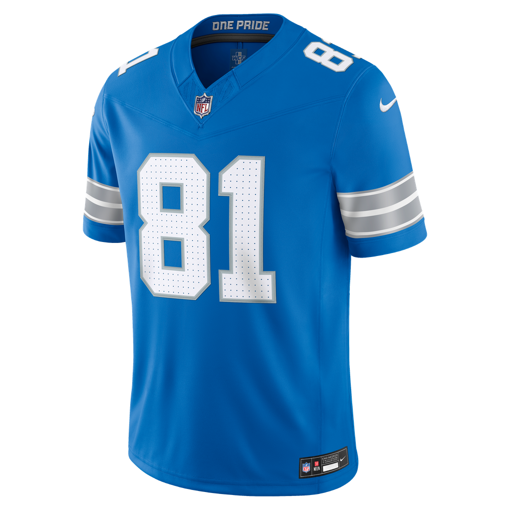 Men's Detroit Lions Calvin Johnson Nike Blue Vapor F.U.S.E. Stitched Retired Limited Jersey - Image 3