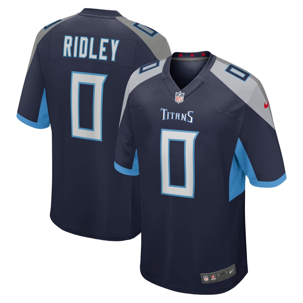 Men's Tennessee Titans Calvin Ridley Nike Navy Game Player Jersey - Image 2