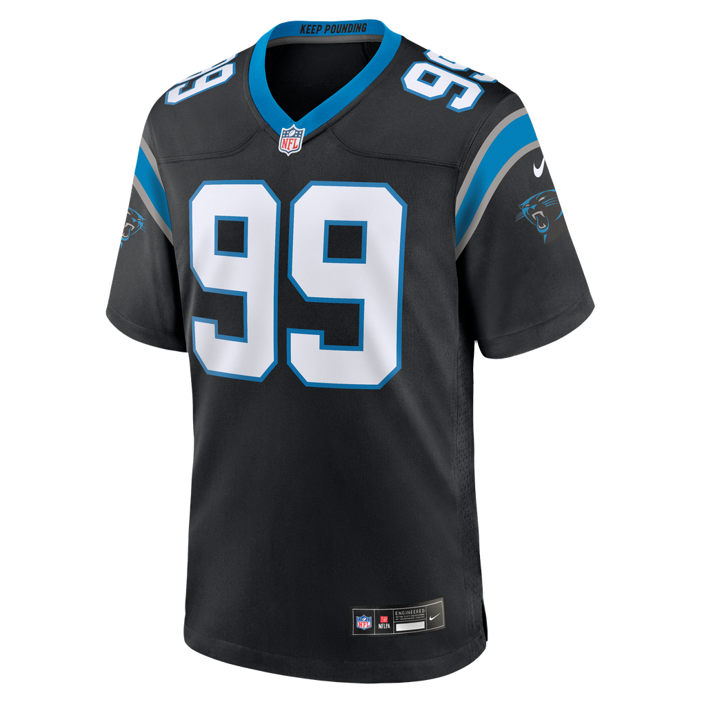 Men's Carolina Panthers Cam Jackson Nike Black Team Game Jersey - Image 3