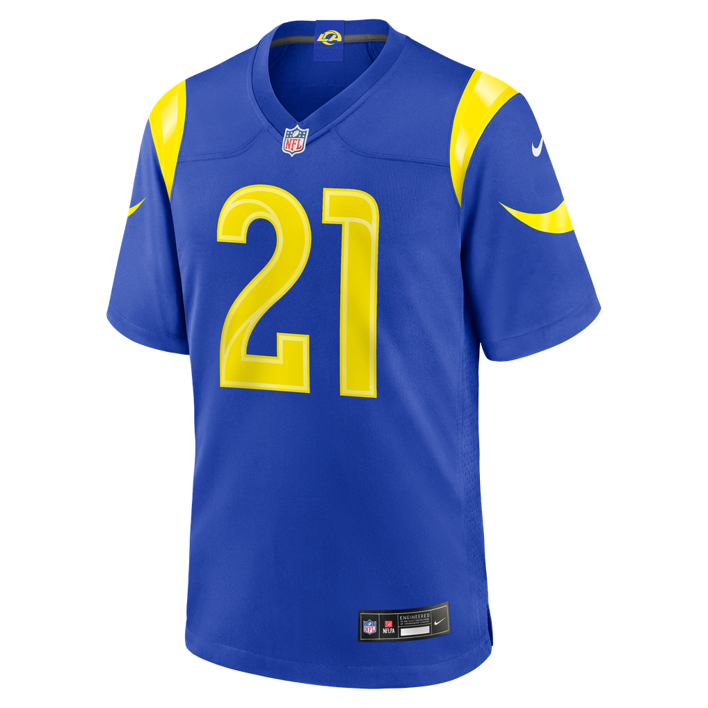 Men's Los Angeles Rams Cam Lampkin Nike Royal Team Game Jersey - Image 3