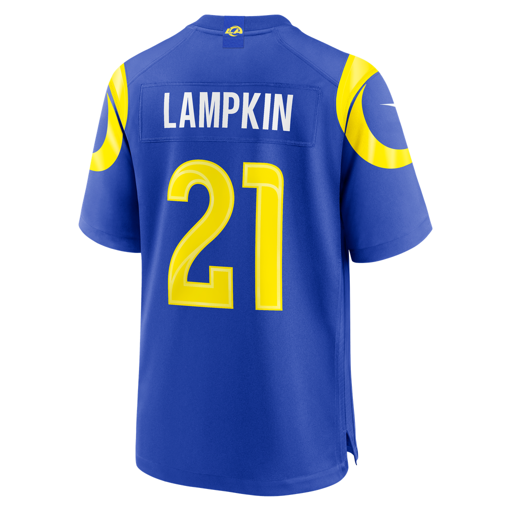 Men's Los Angeles Rams Cam Lampkin Nike Royal Team Game Jersey - Image 4