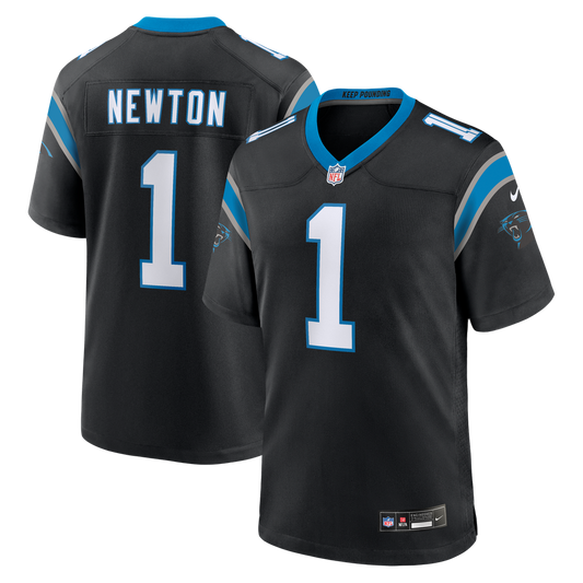 Men's Carolina Panthers Cam Newton Nike Black Team Retired Game Jersey - Image 1