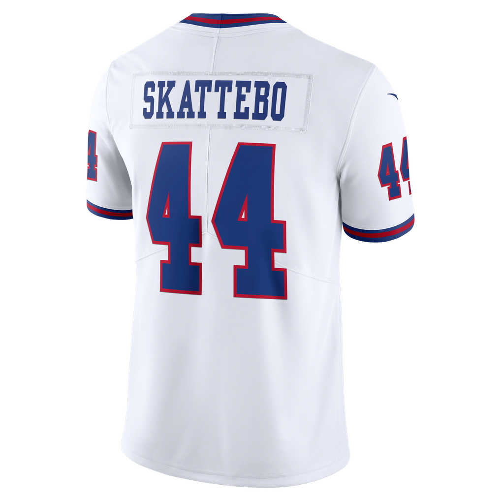 Men's New York Giants Cam Skattebo Nike White Vintage White Vapor Untouchable Stitched Limited Jersey - Image 4