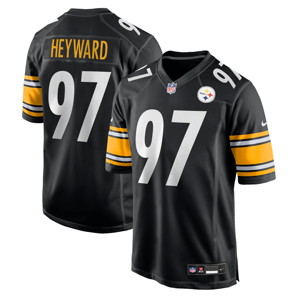 Men's Pittsburgh Steelers Cameron Heyward Nike Black Game Jersey - Image 1