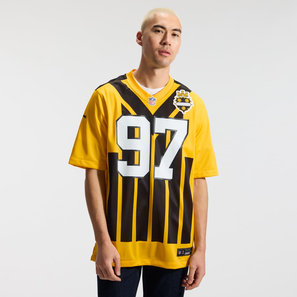 Men's Pittsburgh Steelers Cameron Heyward Nike Gold Alternate 1933 Throwback Game Jersey - Image 3