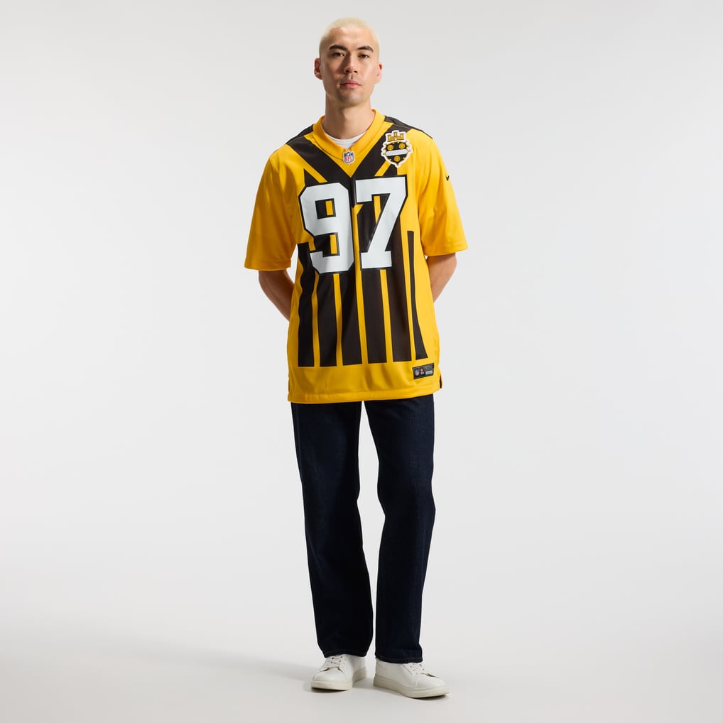 Men's Pittsburgh Steelers Cameron Heyward Nike Gold Alternate 1933 Throwback Game Jersey - Image 5