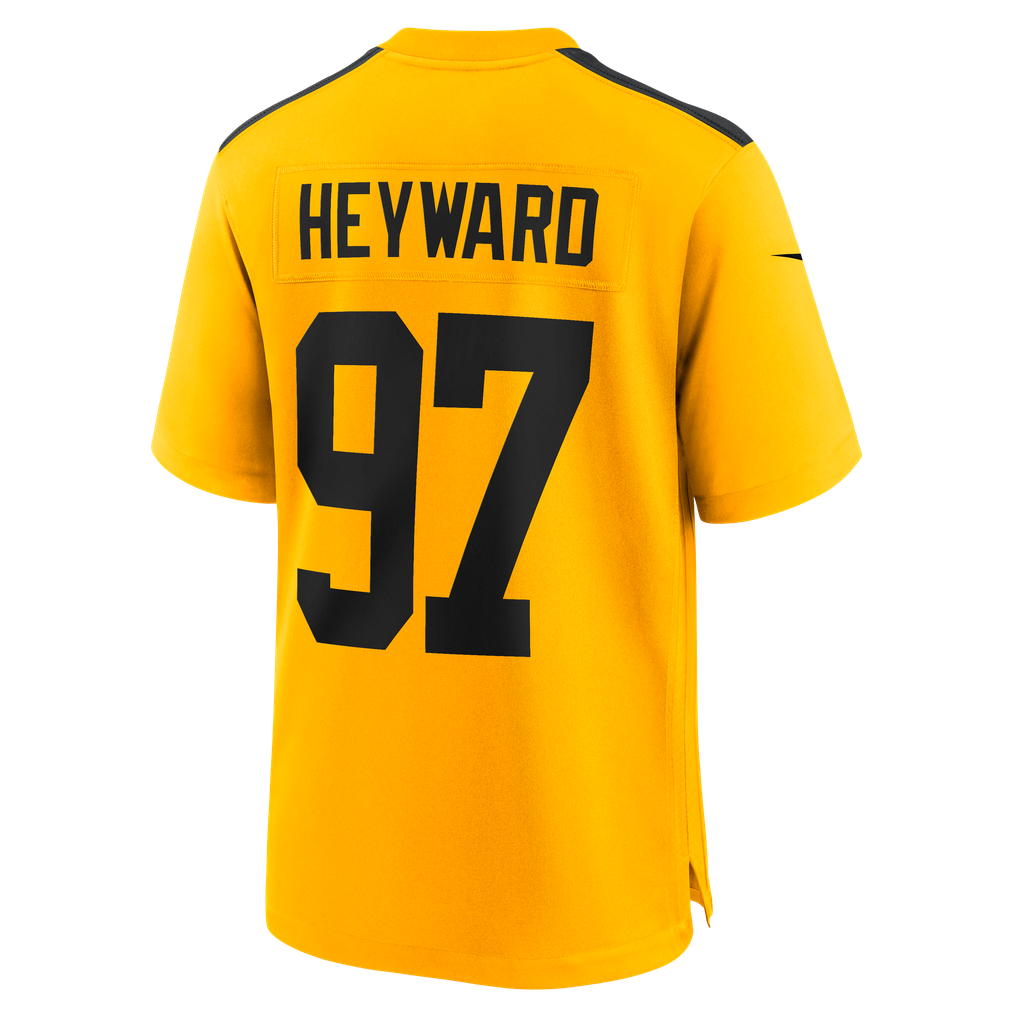 Men's Pittsburgh Steelers Cameron Heyward Nike Gold Alternate 1933 Throwback Game Jersey - Image 8
