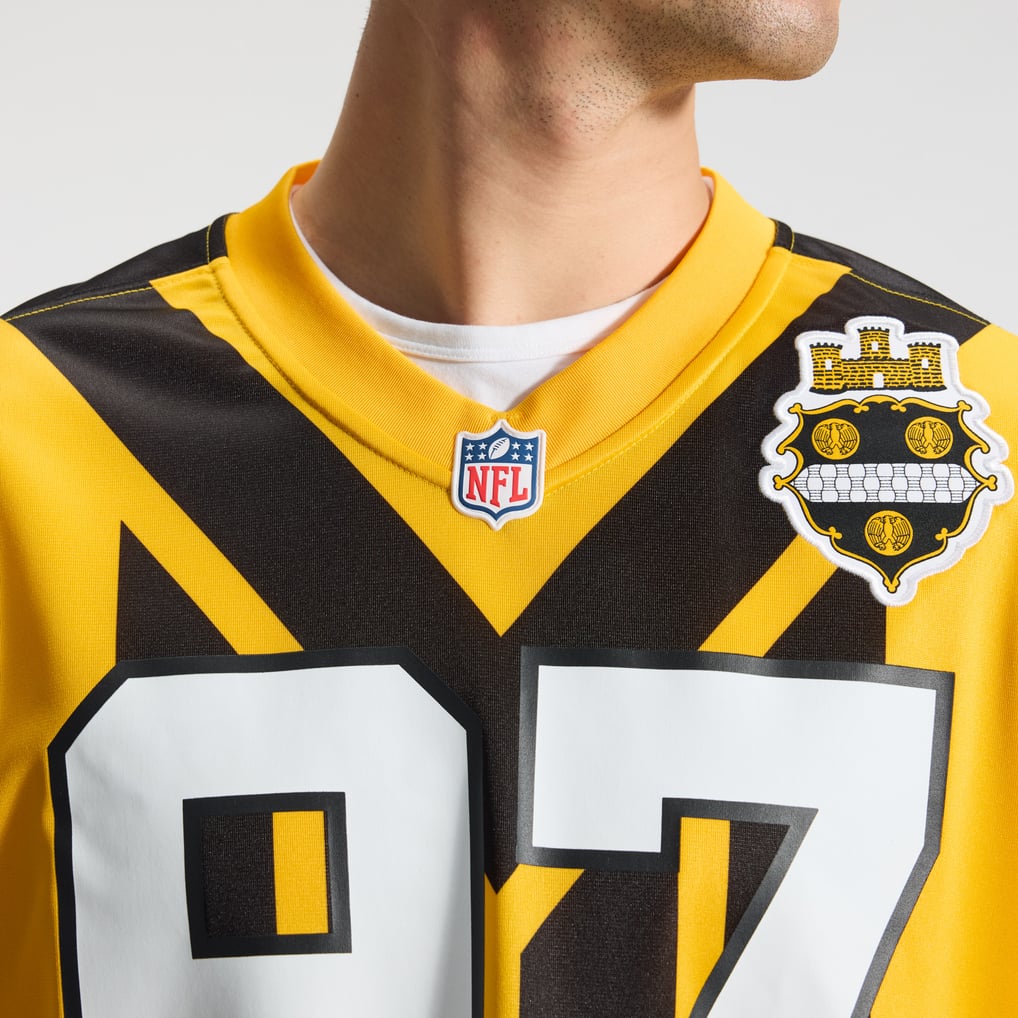 Men's Pittsburgh Steelers Cameron Heyward Nike Gold Alternate 1933 Throwback Game Jersey - Image 10