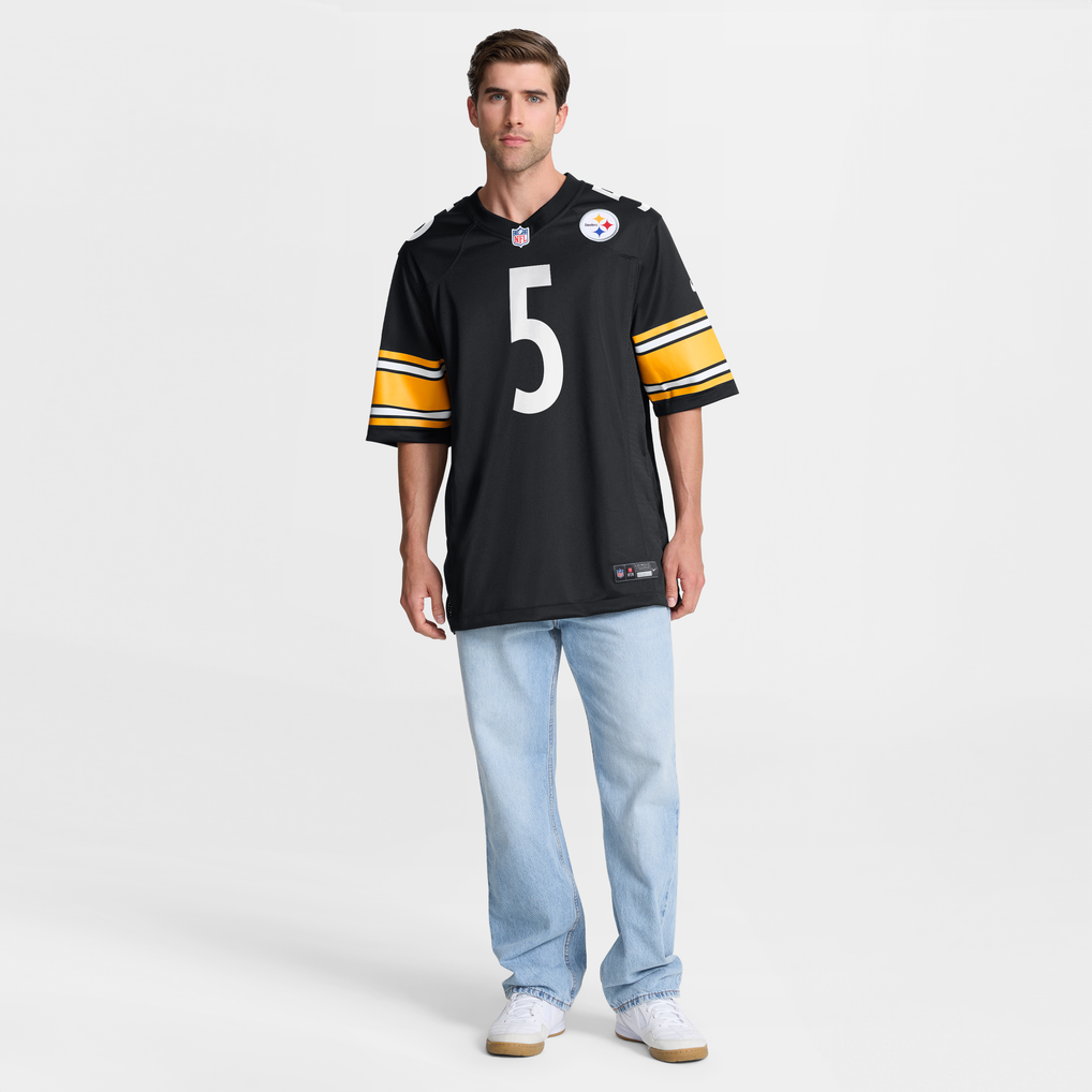 Men's Pittsburgh Steelers Cameron Johnston Nike  Black  Game Jersey - Image 8