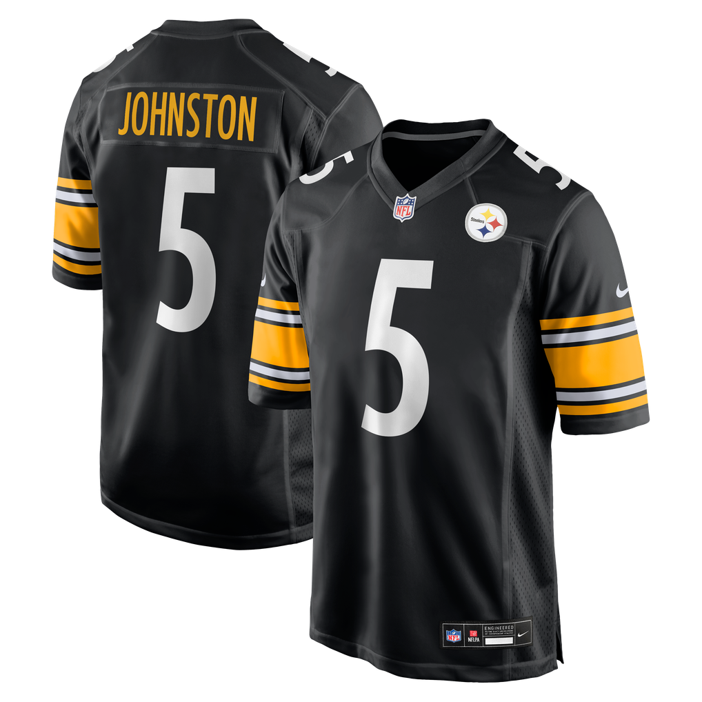 Men's Pittsburgh Steelers Cameron Johnston Nike  Black  Game Jersey - Image 2