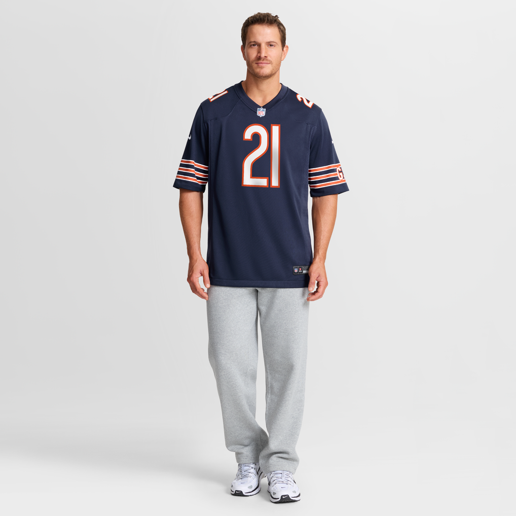 Men's Chicago Bears Cameron Lewis Nike Navy Team Game Jersey - Image 3