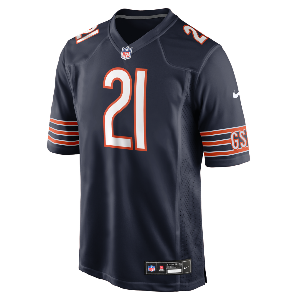 Men's Chicago Bears Cameron Lewis Nike Navy Team Game Jersey - Image 5