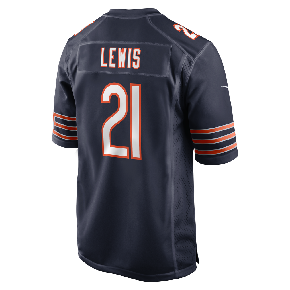 Men's Chicago Bears Cameron Lewis Nike Navy Team Game Jersey - Image 6