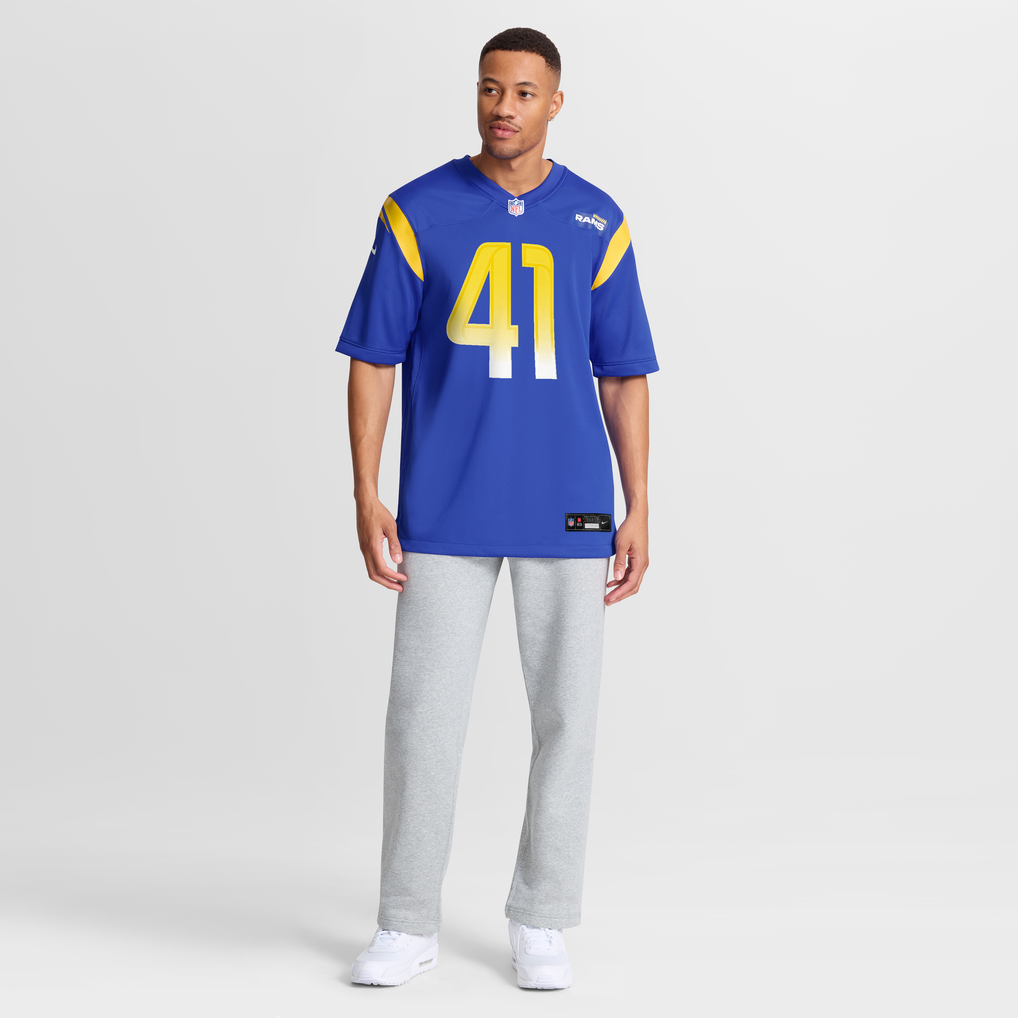 Men's Los Angeles Rams Cameron McCutcheon Nike Royal  Game Jersey - Image 8