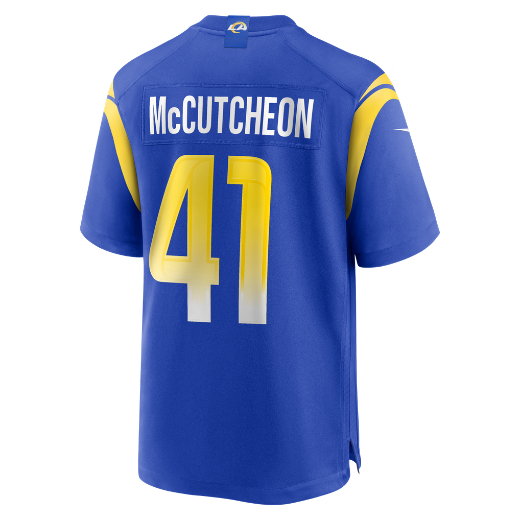 Men's Los Angeles Rams Cameron McCutcheon Nike Royal  Game Jersey - Image 4