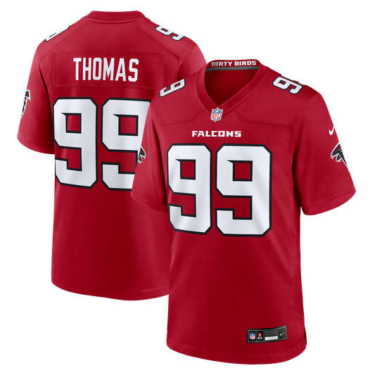 Men's Atlanta Falcons Cameron Thomas Nike Red Team Game Jersey
