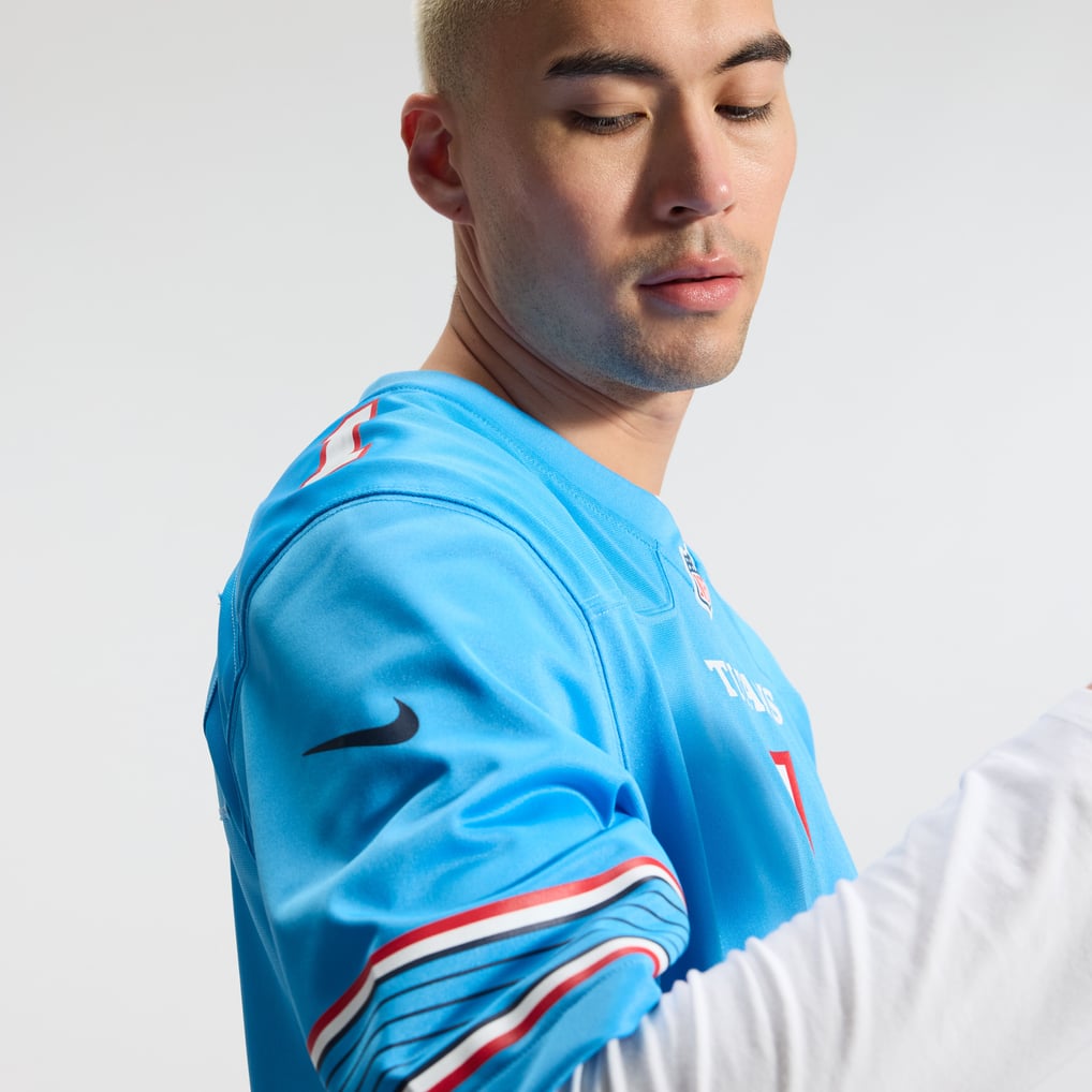 Men's Tennessee Titans Cameron Ward Nike Light Blue Game Jersey - Image 11
